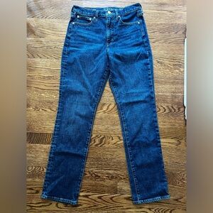 J CREW ‘96 Straight‎ Indigo Denim Blue Jeans High Rise Retro Casual 27 Tall